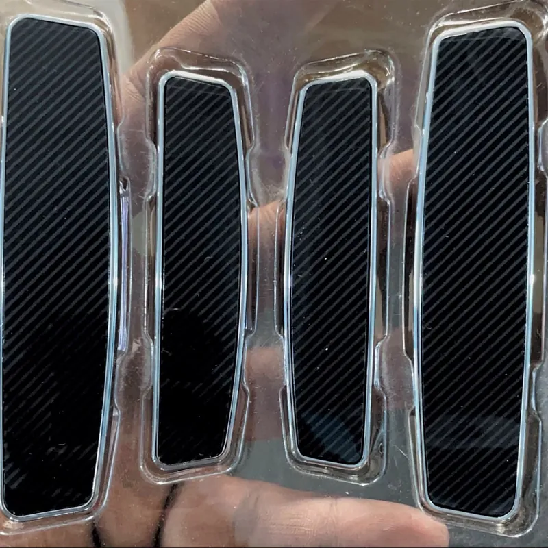 Carbon Fibre, Chrome Edge, door guard, 4-piece set