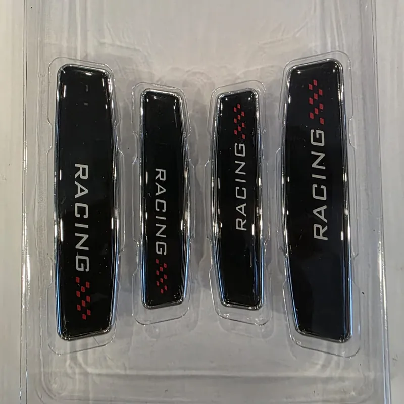 Racing, Red Lettering, door guard, 4-piece set