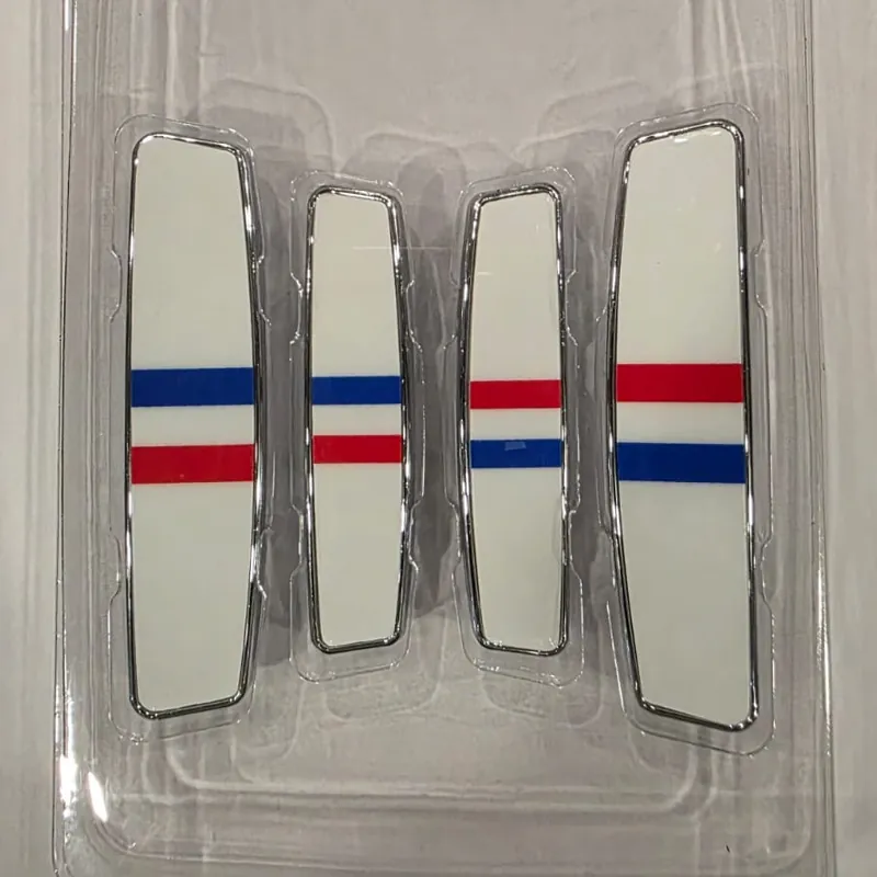 Tricolour Stripe, White, door guard, 4-piece set