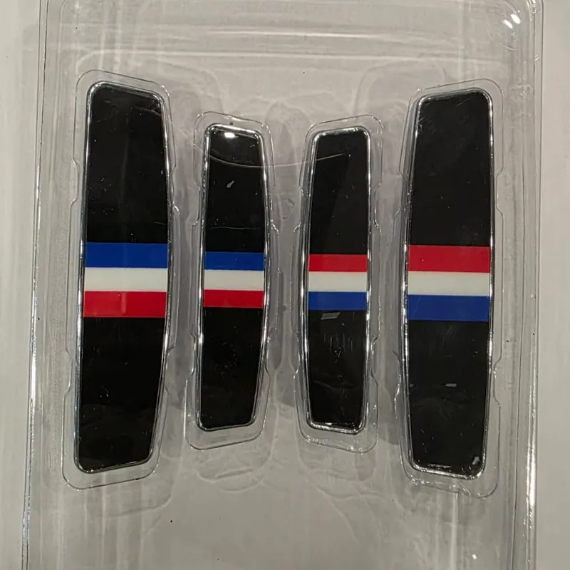 Tricolour Stripe, Black, door guard, 4-piece set