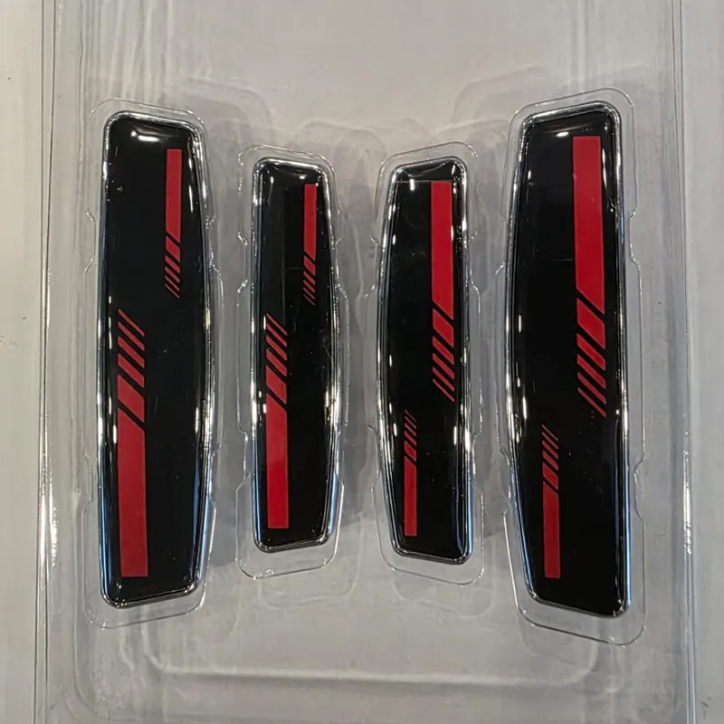 Red Racing Stripes, door guard, 4-piece set
